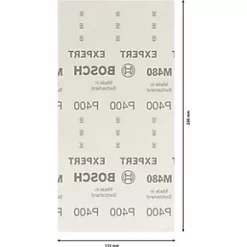 Bosch Expert M480 Sanding Net Mesh 230 x 115mm 400 Grit 50 Pack -Sanding Shop 433RR A2